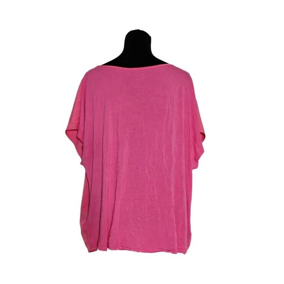 Apt. 9 Women's Pink V-Neck Short Sleeve Top Size 1X - Picture 5 of 14